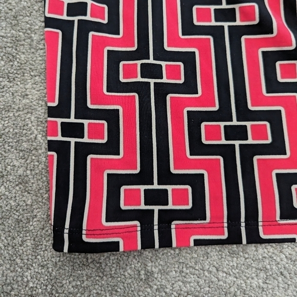 MICHAEL Kors Women's Red Blouse Geometric Print Size Small - Picture 2 of 9